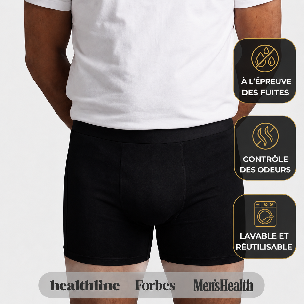RenewShield - Boxers de protection pour homme avec sécurité toute la journée