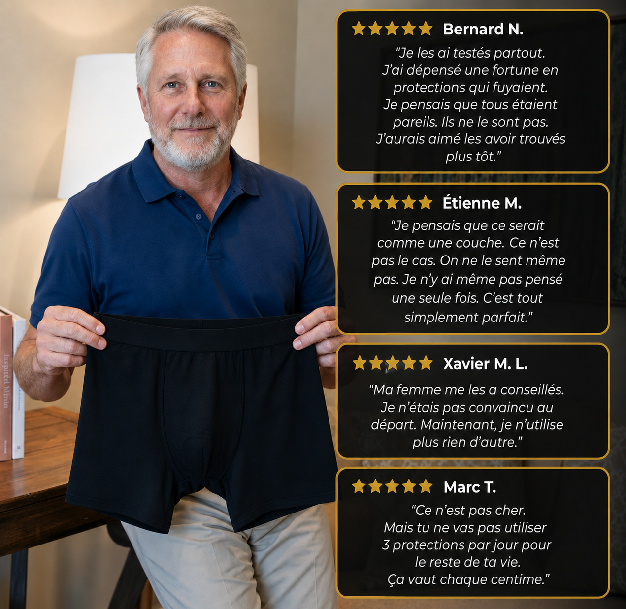RenewShield - Boxers de protection pour homme avec sécurité toute la journée